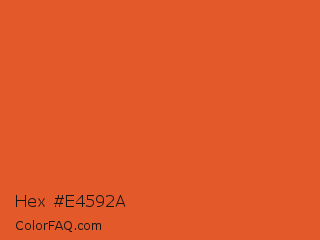 Hex #e4592a Color Image