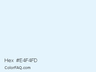Hex #e4f4fd Color Image
