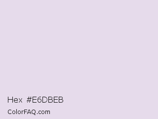 Hex #e6dbeb Color Image