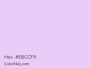 Hex #ebccf9 Color Image