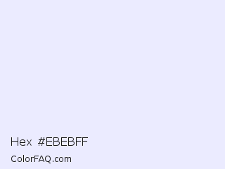 Hex #ebebff Color Image