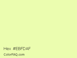 Hex #ebfdaf Color Image