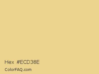 Hex #ecd38e Color Image