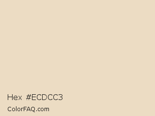 Hex #ecdcc3 Color Image