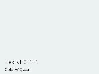 Hex #ecf1f1 Color Image
