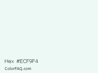Hex #ecf9f4 Color Image