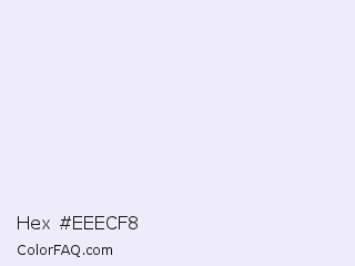 Hex #eeecf8 Color Image