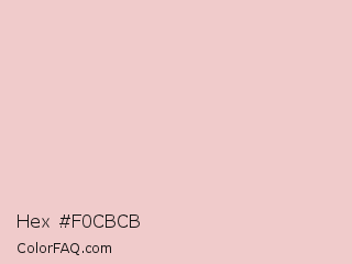 Hex #f0cbcb Color Image