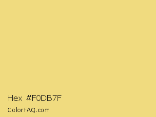 Hex #f0db7f Color Image