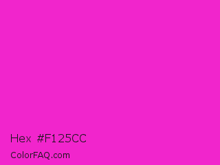 Hex #f125cc Color Image