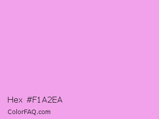 Hex #f1a2ea Color Image