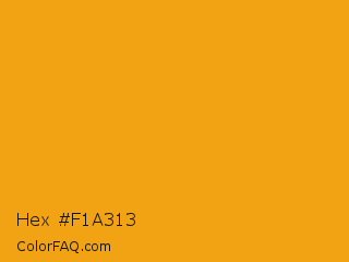 Hex #f1a313 Color Image