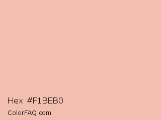 Hex #f1beb0 Color Image