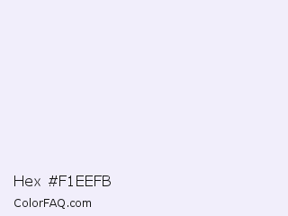 Hex #f1eefb Color Image