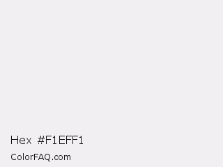 Hex #f1eff1 Color Image