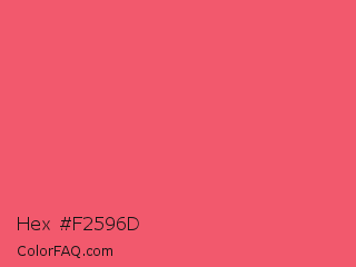 Hex #f2596d Color Image