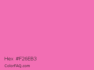 Hex #f26eb3 Color Image