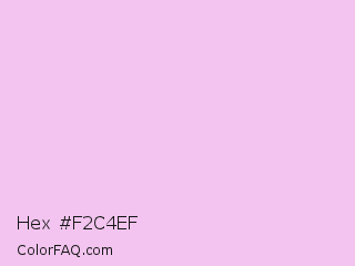 Hex #f2c4ef Color Image