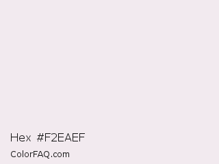 Hex #f2eaef Color Image