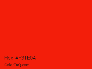 Hex #f31e0a Color Image