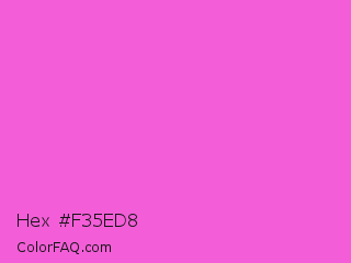 Hex #f35ed8 Color Image