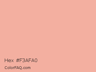Hex #f3afa0 Color Image