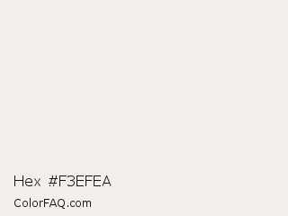 Hex #f3efea Color Image