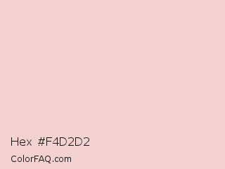 Hex #f4d2d2 Color Image
