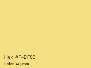 Hex #f4df83 Color Image