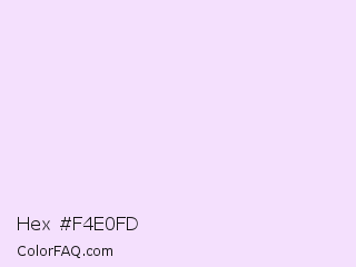 Hex #f4e0fd Color Image
