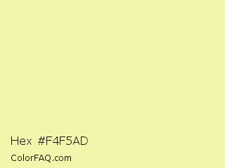 Hex #f4f5ad Color Image