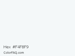 Hex #f4f8f9 Color Image
