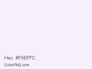 Hex #f6effc Color Image