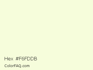 Hex #f6fddb Color Image