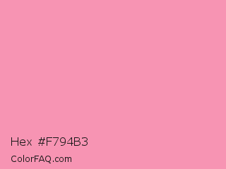 Hex #f794b3 Color Image