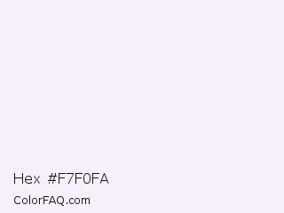 Hex #f7f0fa Color Image