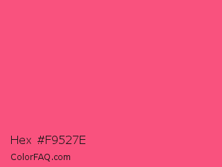 Hex #f9527e Color Image