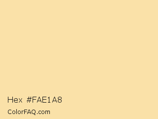Hex #fae1a8 Color Image