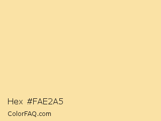 Hex #fae2a5 Color Image