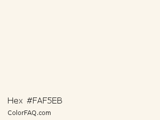 Hex #faf5eb Color Image