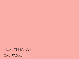 Hex #fbaea7 Color Image