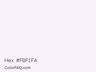 Hex #fbf1fa Color Image