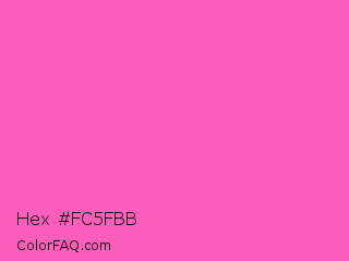 Hex #fc5fbb Color Image
