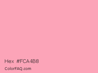 Hex #fca4b8 Color Image