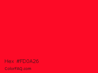 Hex #fd0a26 Color Image