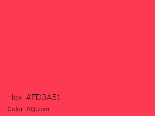 Hex #fd3a51 Color Image