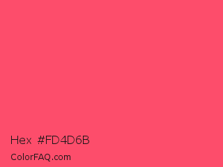 Hex #fd4d6b Color Image