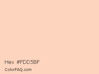 Hex #fdd5bf Color Image