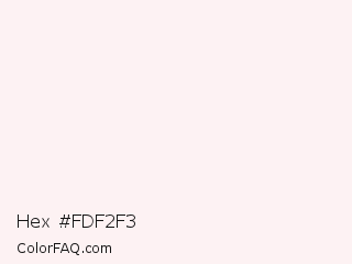 Hex #fdf2f3 Color Image