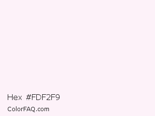 Hex #fdf2f9 Color Image